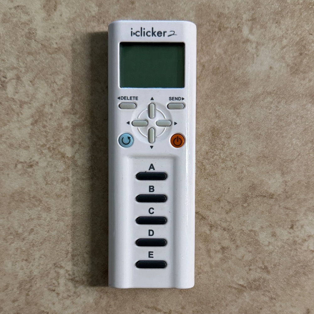 iClicker 2 Student Remote - White with Black Buttons